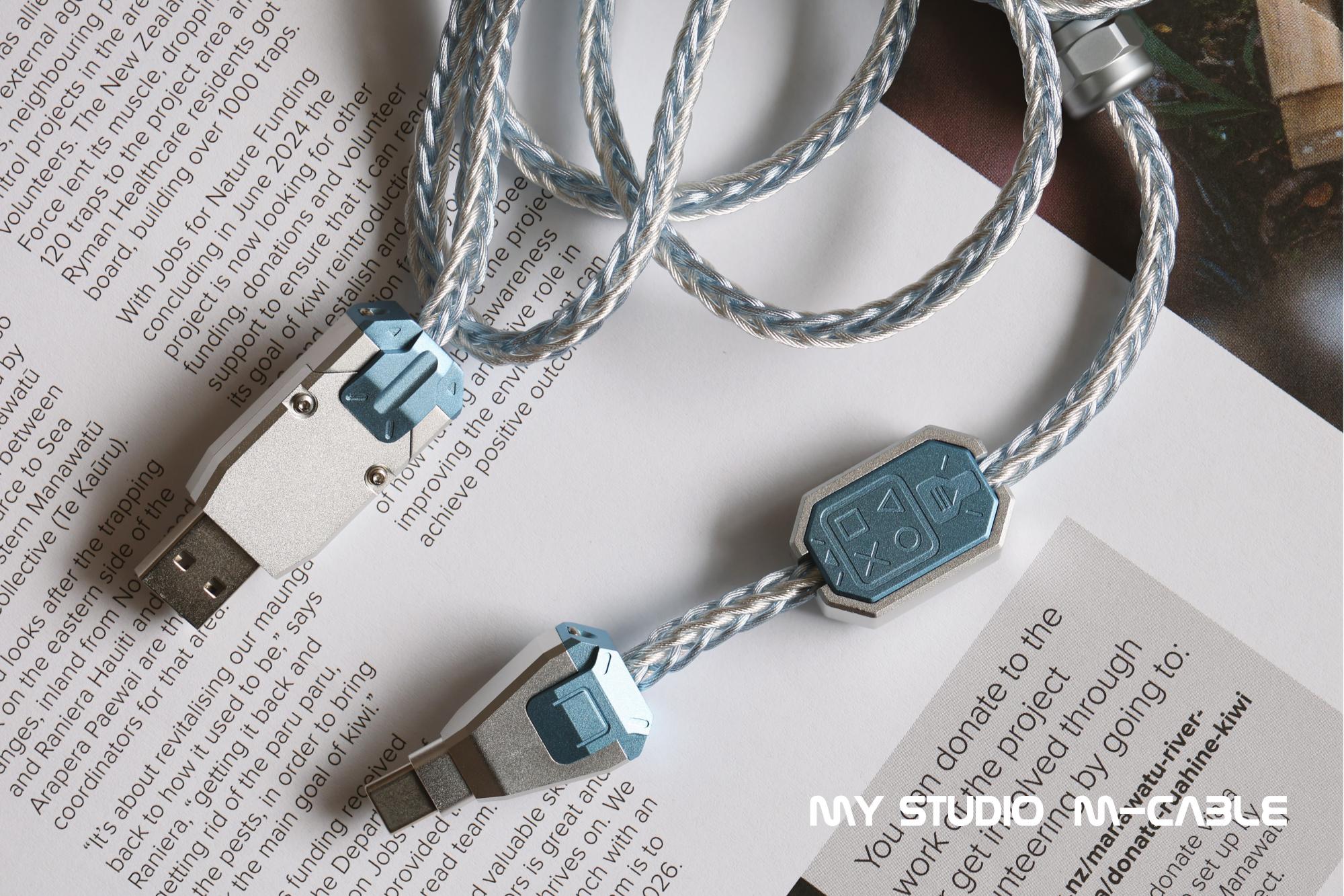 M-Cable Custom Single Crystal Copperwire USB Cable with Connectors